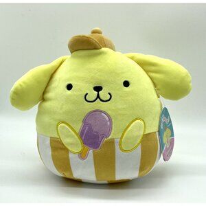 Squishmallows 8” Pompompurin w Popscicle Hello Kitty Food Truck Collection